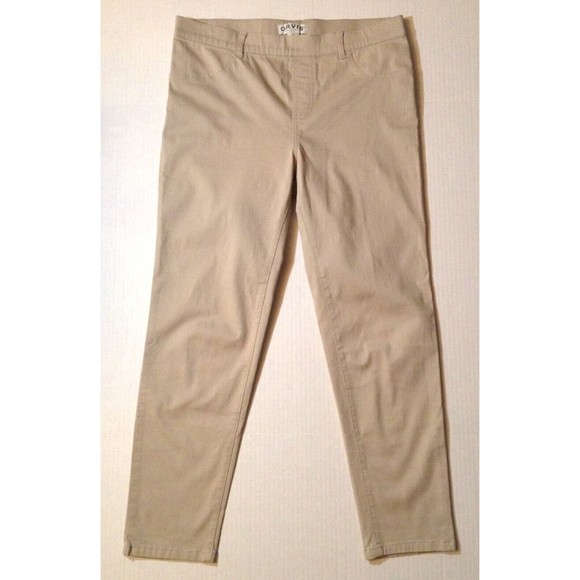 ORVIS Pants Womens 10 Tan Pull On Stretch Twill Ankle Casual Comfy Soft Travel - Picture 1 of 9